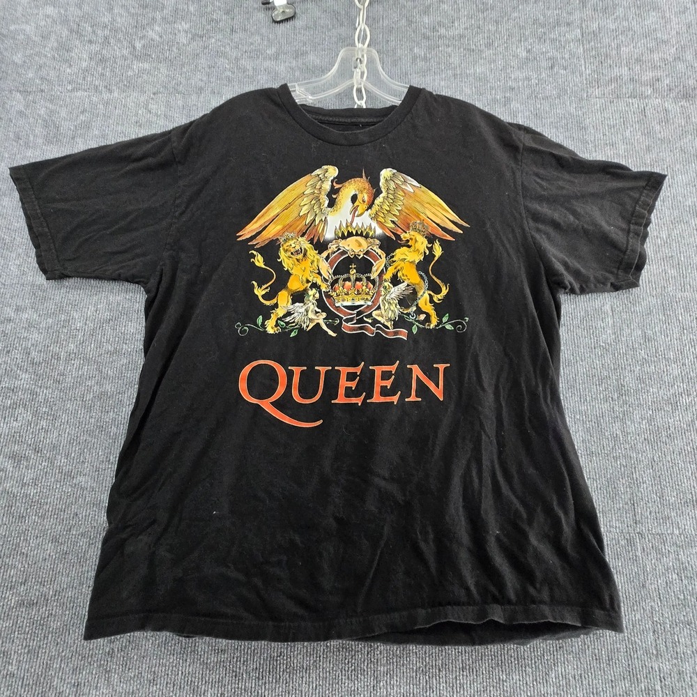 Queen Band Crest Black‎ T-Shirt XL Vintage Graphic Tee